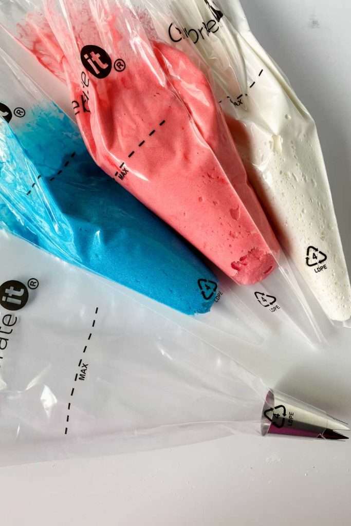 Red White and Blue Cupcake Frosting